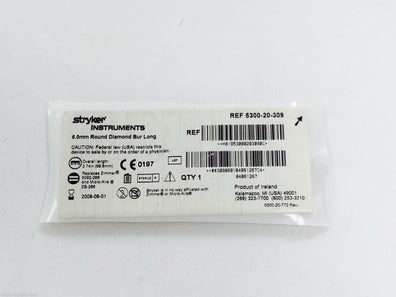 5300-20-309 ~ Stryker Round Diamond Bur Long 5.0mm (x)